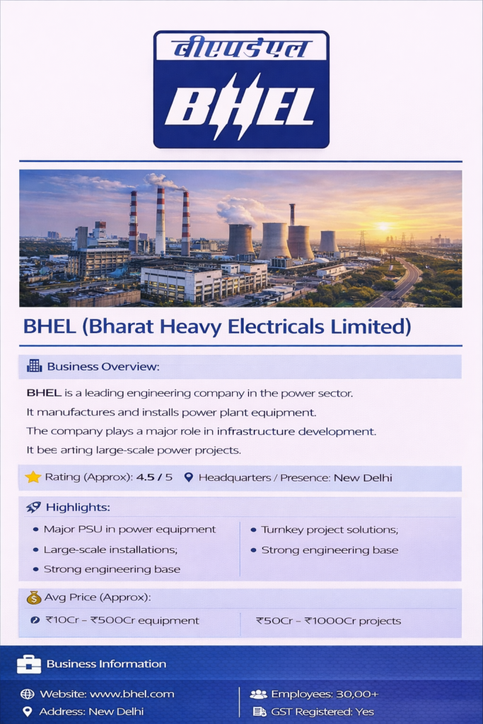 Bharat Heavy Electricals Limited Power Plant Company 