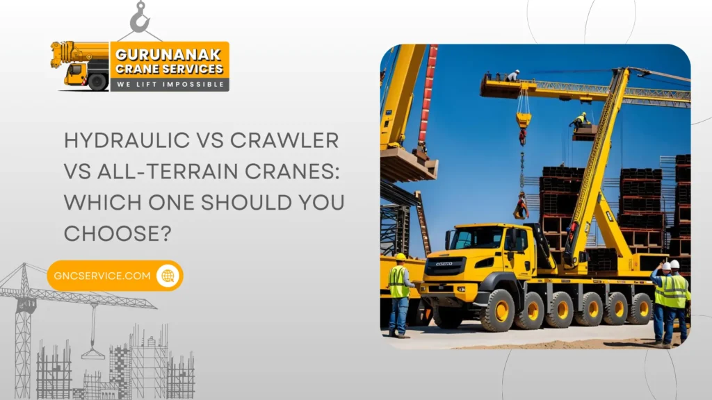 Hydraulic vs Crawler vs All Terrain Cranes: Which One Should You Choose?