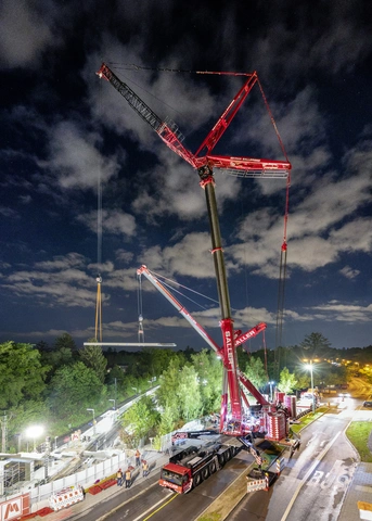 Liebherr LTM 1750-9.1 crane at industrial project